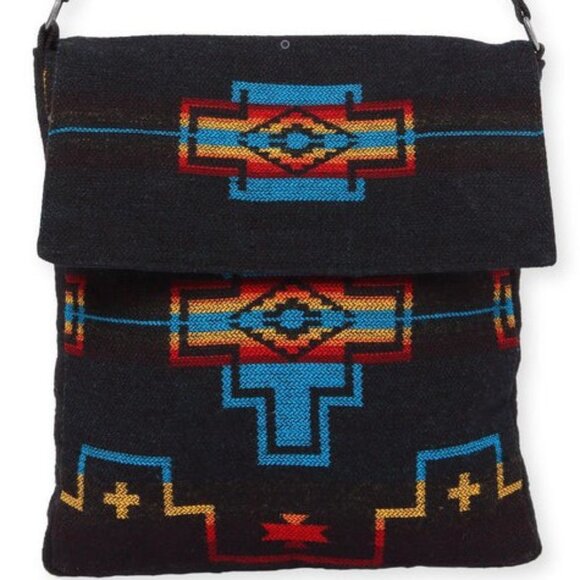 Flap Top Shoulder Bag - Southwest Style - Ethnic Inspired Design - Lightweight - Picture 3 of 9